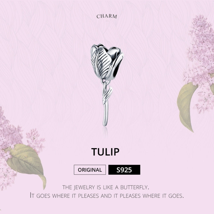 Accessori per collana braccialetto fai-da-te con perline di tulipano in argento sterling S925