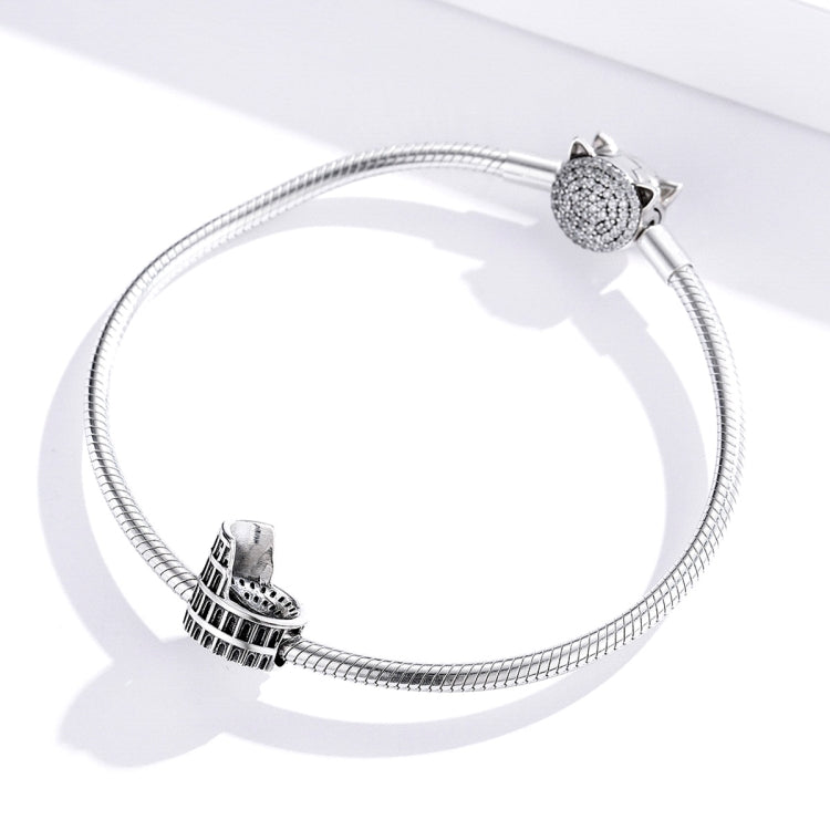 Accessori per collana braccialetto fai-da-te con perline Colosseo in argento sterling S925