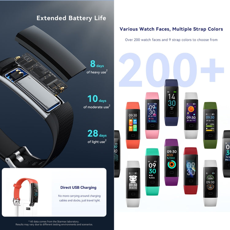 S5-4 Bracciale intelligente IP68 Orologio intelligente con cardiofrequenzimetro sportivo Fitness Tracker