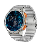 LEMFO AK59 Orologio intelligente con cinturino in acciaio con schermo rotondo AMLOED da 1,43 pollici