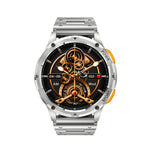 LEMFO AK59 Orologio intelligente con cinturino in acciaio con schermo rotondo AMLOED da 1,43 pollici