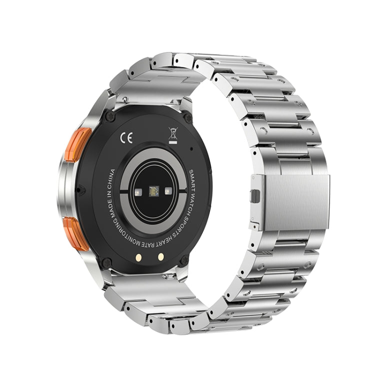 LEMFO AK59 Orologio intelligente con cinturino in acciaio con schermo rotondo AMLOED da 1,43 pollici