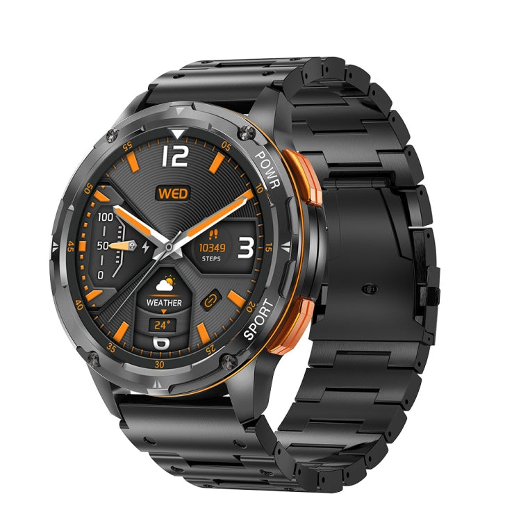 LEMFO AK59 Orologio intelligente con cinturino in acciaio con schermo rotondo AMLOED da 1,43 pollici