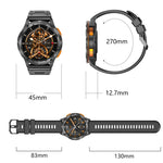 LEMFO AK59 Orologio intelligente con cinturino in acciaio con schermo rotondo AMLOED da 1,43 pollici