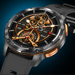 LEMFO AK59 Orologio intelligente con cinturino in acciaio con schermo rotondo AMLOED da 1,43 pollici