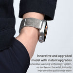 Cinturino per orologio in acciaio inossidabile con catena intrecciata con chiusura magnetica, For Apple Watch Series 4 44mm, For Apple Watch Series 4 40mm, For Apple Watch Series 3 38mm, For Apple Watch Series 3 42mm, For Apple Watch Series 2 42mm     ...