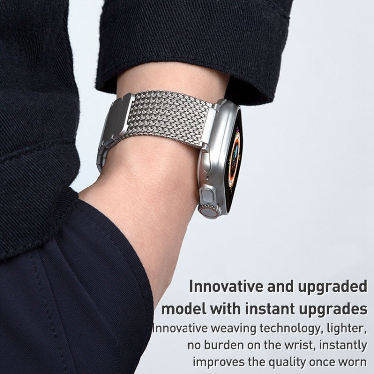 Cinturino per orologio in acciaio inossidabile con catena intrecciata con chiusura magnetica, For Apple Watch SE 40mm, For Apple Watch SE 44mm, For Apple Watch Series 6 40mm, For Apple Watch Series 6 44mm, For Apple Watch Series 5 44mm                 ...
