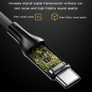Yesido YAU42 Cavo adattatore audio USB-C/Type-C a 3,5 mm AUX, lunghezza: 1 m, YAU42