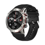 LEMFO ELF3 Orologio intelligente con cinturino in silicone per schermo rotondo TFT da 1,39 pollici Supporta il monitoraggio dell'ossigeno nel sangue