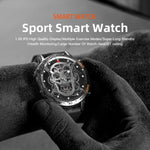 LEMFO K52 Smart Watch con schermo quadrato IPS da 1,39 pollici supporta le chiamate Bluetooth