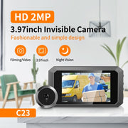 C23 Visualizzatore nascosto da porta Smart Digital da 3,97 pollici 1080p grandangolare con visione notturna, C23