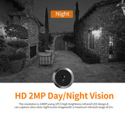C23 Visualizzatore nascosto da porta Smart Digital da 3,97 pollici 1080p grandangolare con visione notturna, C23