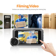 C23 Visualizzatore nascosto da porta Smart Digital da 3,97 pollici 1080p grandangolare con visione notturna, C23