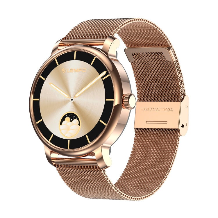 LEMFO LF35 Smart Watch con cinturino in acciaio con schermo rotondo AMOLED da 1,43 pollici supporta il rilevamento dell'ossigeno nel sangue
