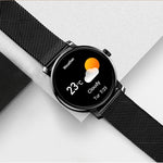 LEMFO LF35 Smart Watch con cinturino in acciaio con schermo rotondo AMOLED da 1,43 pollici supporta il rilevamento dell'ossigeno nel sangue
