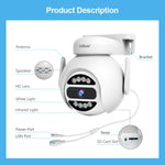 Telecamera WiFi HD 4MP con rilevamento movimento e visione nottur