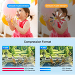 Telecamera WiFi HD 4MP con rilevamento movimento e visione nottur
