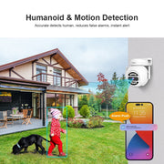 SriHome SH047 Telecamera HD WiFi con rilevamento del movimento impermeabile da 4 MP IP66 per visione notturna, SH047