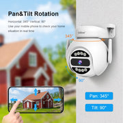 SriHome SH047 Telecamera HD WiFi con rilevamento del movimento impermeabile da 4 MP IP66 per visione notturna, SH047