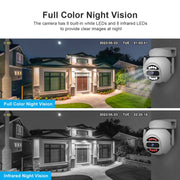 SriHome SH047 Telecamera HD WiFi con rilevamento del movimento impermeabile da 4 MP IP66 per visione notturna, SH047