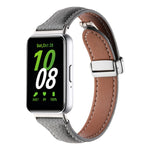 Cinturino per orologio sottile in pelle con fibbia magnetica texture Litchi, For Samsung Galaxy Fit 3