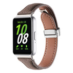 Cinturino per orologio sottile in pelle con fibbia magnetica texture Litchi, For Samsung Galaxy Fit 3