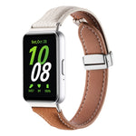 Cinturino per orologio sottile in pelle con fibbia magnetica texture Litchi, For Samsung Galaxy Fit 3