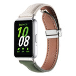 Cinturino per orologio sottile in pelle con fibbia magnetica texture Litchi, For Samsung Galaxy Fit 3