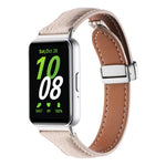 Cinturino per orologio sottile in pelle con fibbia magnetica texture Litchi, For Samsung Galaxy Fit 3