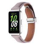 Cinturino per orologio sottile in pelle con fibbia magnetica texture Litchi, For Samsung Galaxy Fit 3