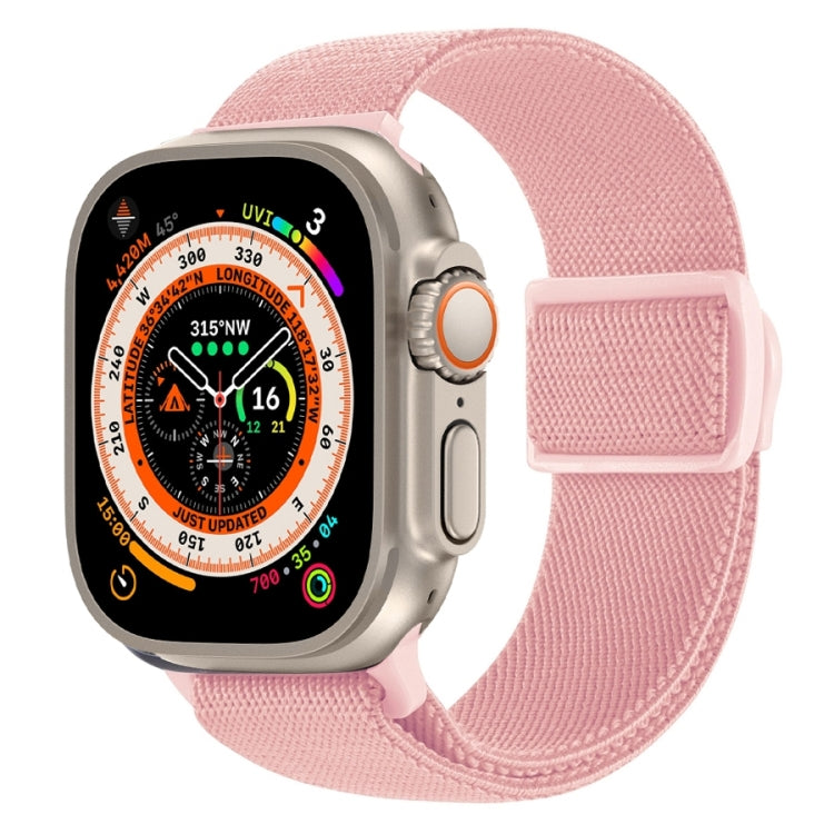Cinturino per orologio in nylon con fibbia a scatto con trama in fibra di carbonio, For Apple Watch Ultra 2 49mm