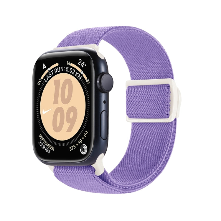 Cinturino per orologio in nylon con fibbia a scatto con trama in fibra di carbonio, For Apple Watch Series 9 45mm