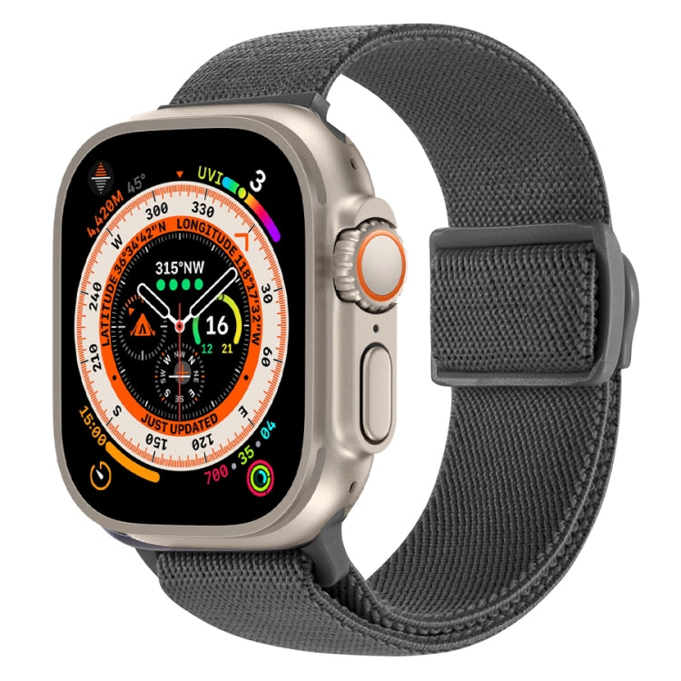 Cinturino per orologio in nylon con fibbia a scatto con trama in fibra di carbonio, For Apple Watch Ultra 49mm