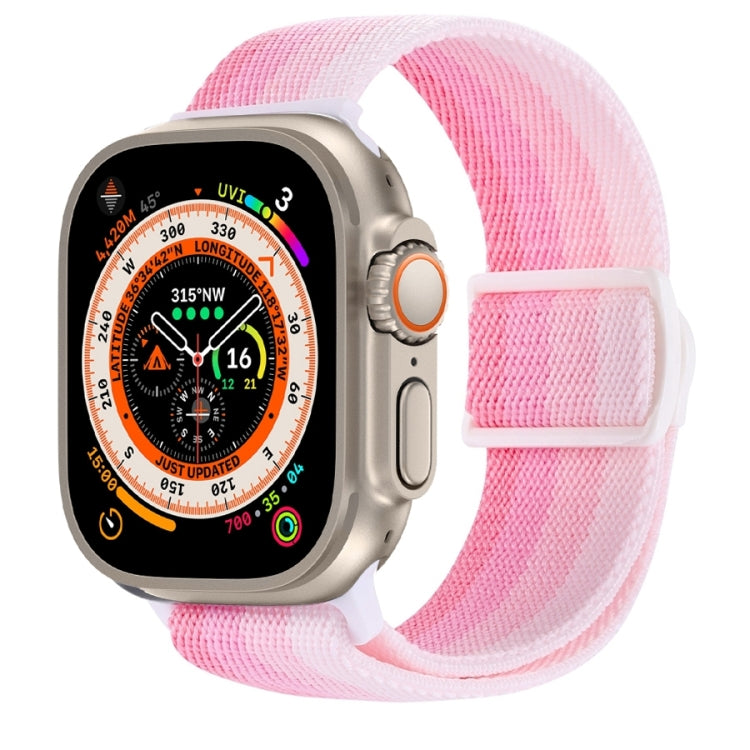 Cinturino per orologio in nylon con fibbia a scatto con trama in fibra di carbonio, For Apple Watch Ultra 49mm