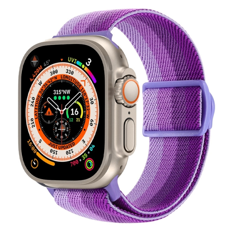 Cinturino per orologio in nylon con fibbia a scatto con trama in fibra di carbonio, For Apple Watch Ultra 49mm