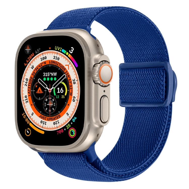 Cinturino per orologio in nylon con fibbia a scatto con trama in fibra di carbonio, For Apple Watch Ultra 49mm