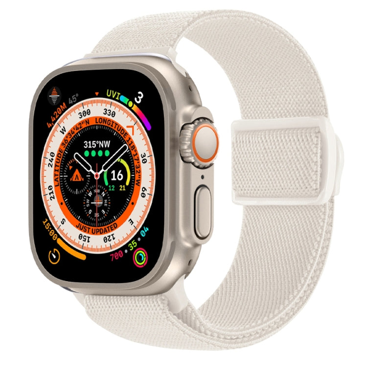 Cinturino per orologio in nylon con fibbia a scatto con trama in fibra di carbonio, For Apple Watch Ultra 49mm