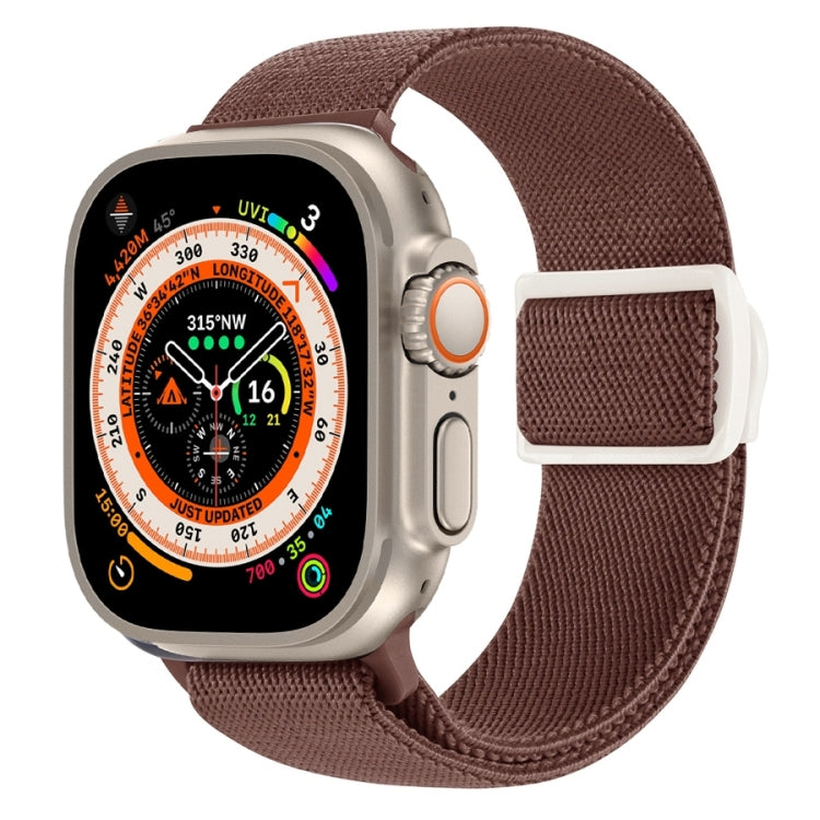 Cinturino per orologio in nylon con fibbia a scatto con trama in fibra di carbonio, For Apple Watch Ultra 49mm