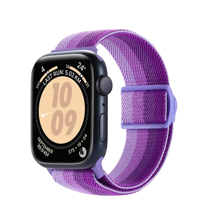 Cinturino per orologio in nylon con fibbia a scatto con trama in fibra di carbonio, For Apple Watch Series 6 44mm
