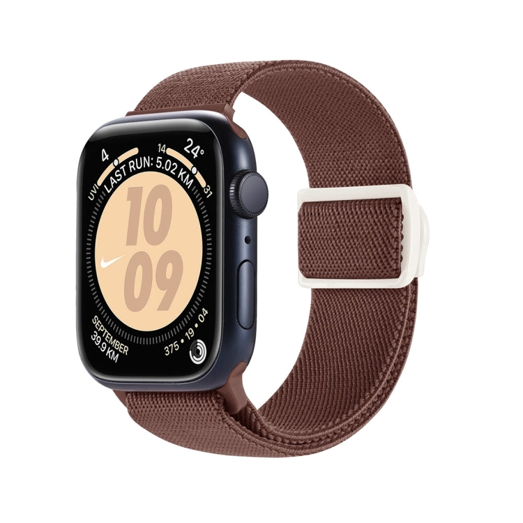 Cinturino per orologio in nylon con fibbia a scatto con trama in fibra di carbonio, For Apple Watch Series 5 44mm