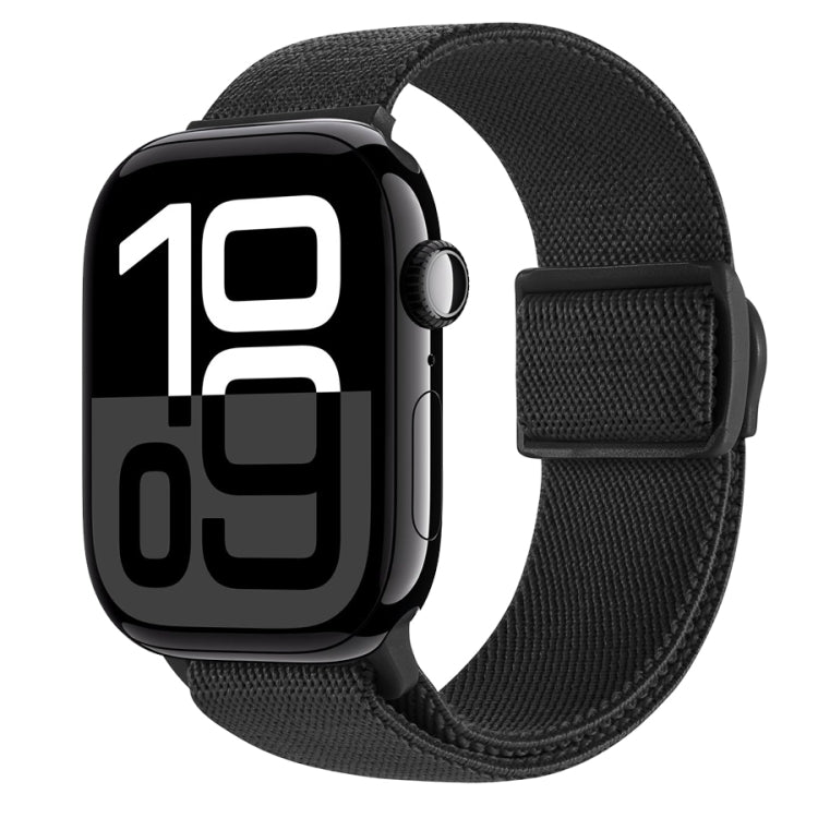 Cinturino per orologio in nylon con fibbia a scatto con trama in fibra di carbonio, For Apple Watch Series 10 46mm