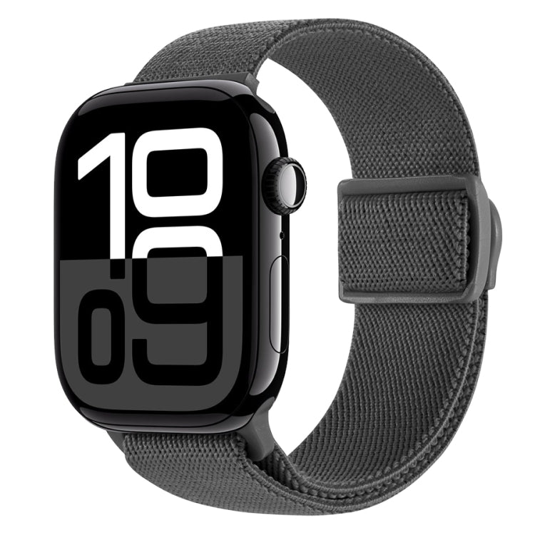 Cinturino per orologio in nylon con fibbia a scatto con trama in fibra di carbonio, For Apple Watch Series 10 46mm
