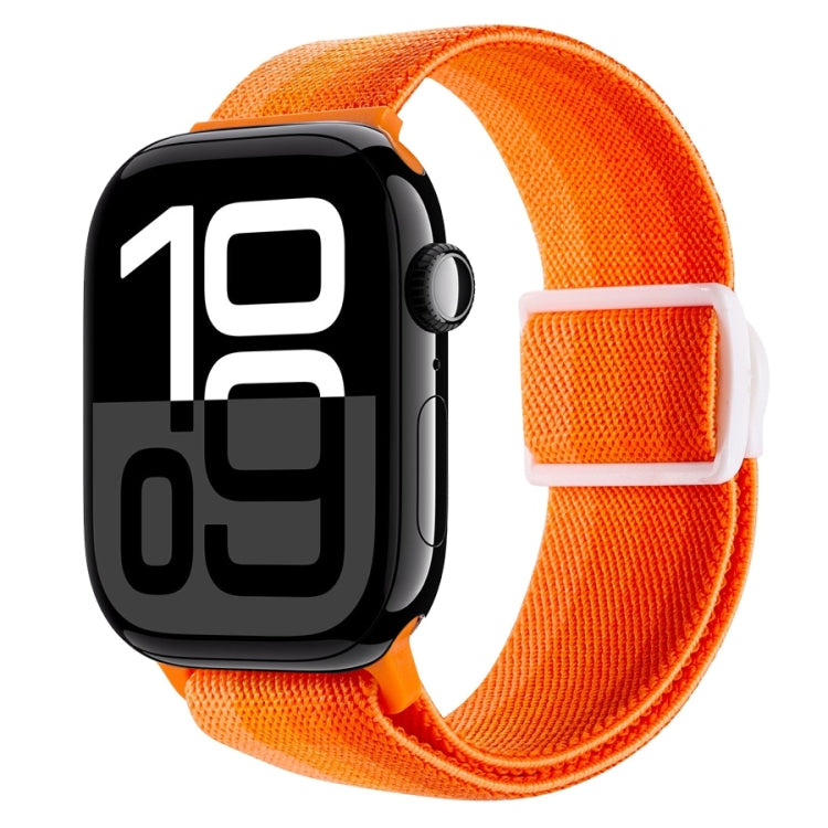 Cinturino per orologio in nylon con fibbia a scatto con trama in fibra di carbonio, For Apple Watch Series 10 46mm