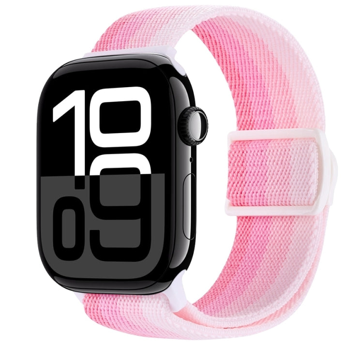 Cinturino per orologio in nylon con fibbia a scatto con trama in fibra di carbonio, For Apple Watch Series 10 46mm