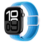 Cinturino per orologio in nylon con fibbia a scatto con trama in fibra di carbonio, For Apple Watch Series 10 46mm