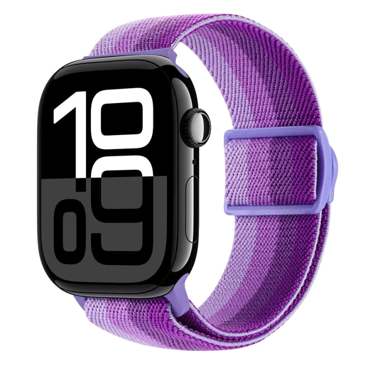 Cinturino per orologio in nylon con fibbia a scatto con trama in fibra di carbonio, For Apple Watch Series 10 46mm