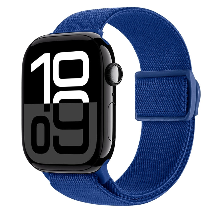 Cinturino per orologio in nylon con fibbia a scatto con trama in fibra di carbonio, For Apple Watch Series 10 46mm