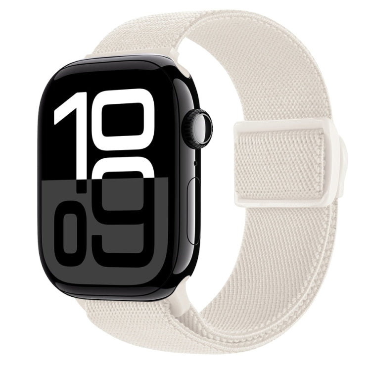 Cinturino per orologio in nylon con fibbia a scatto con trama in fibra di carbonio, For Apple Watch Series 10 46mm
