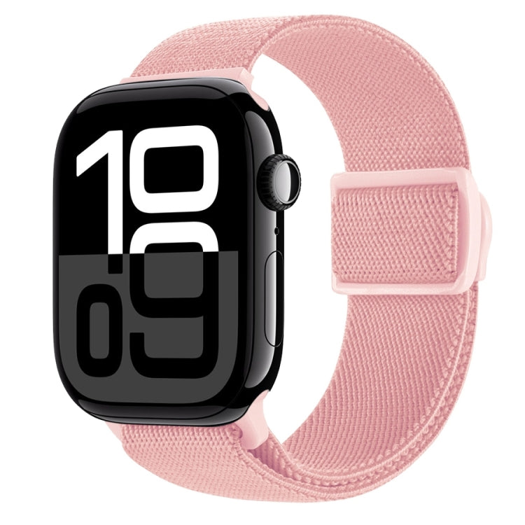 Cinturino per orologio in nylon con fibbia a scatto con trama in fibra di carbonio, For Apple Watch Series 10 42mm