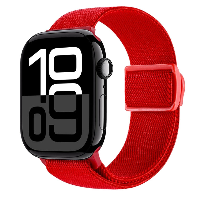 Cinturino per orologio in nylon con fibbia a scatto con trama in fibra di carbonio, For Apple Watch Series 10 42mm